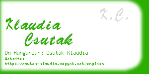 klaudia csutak business card